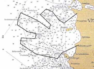 02/07 124 Nr. Posisjon: (Position)(ED50) Dybde (Depth) Dybde utgår. (Delete depth) (44) 67 51.47' N, 12 48.57' E 5m (45) 67 51.30' N, 12 48.43' E 2m (46) 67 51.23' N, 12 48.13' E 1.4m 13m (47) 67 51.