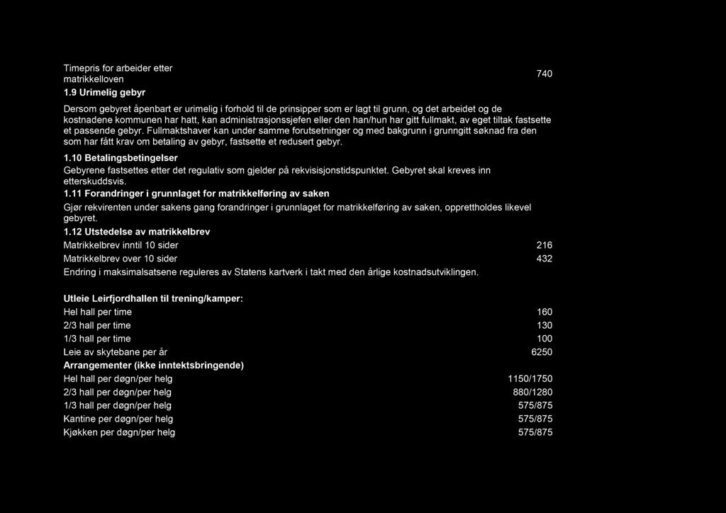 Timepris for arbeider etter matrikkelloven 1.