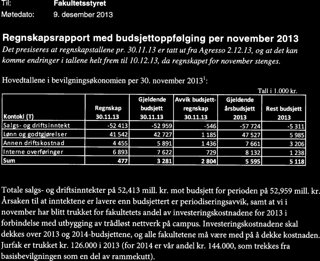 HiT NORGES ARKTISKE UNIVERSITET Det juridiske fakultet Arkivref: 2013/2817 TW0000 Dato: 29.11.2013 Sak JF 62-13 Til: Fakultetsstyret Møtedato: 9.