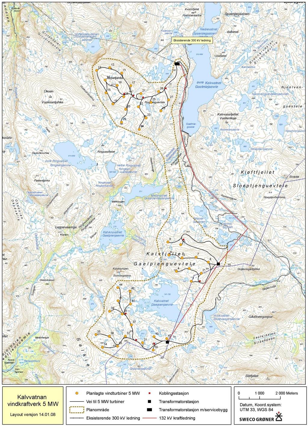 Figur 2. Kalvvatnan vindkraftverk.