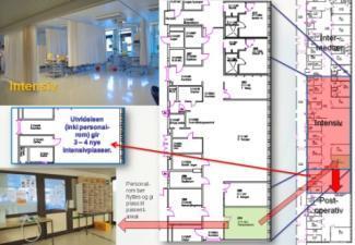Arbeidet med effektivisering og ominnredning av dagens intensivavdeling bør prioriteres høyt.