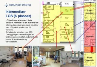 Vi anbefaler imidlertid ikke en løsning hvor Medisinsk avdeling/lungeseksjonen eier og bemanner en egen intermediærenhet for lungepasienter (LOS-enhet), men at det etableres en intermediærenhet med 6