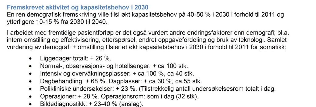 (HIE) bør samlokaliseres i den nye intermediærenheten. Vi tror det er behov for både HIE og en ny intermediærenhet for å kunne dekke behovet for intermediærplasser frem mot 2030.