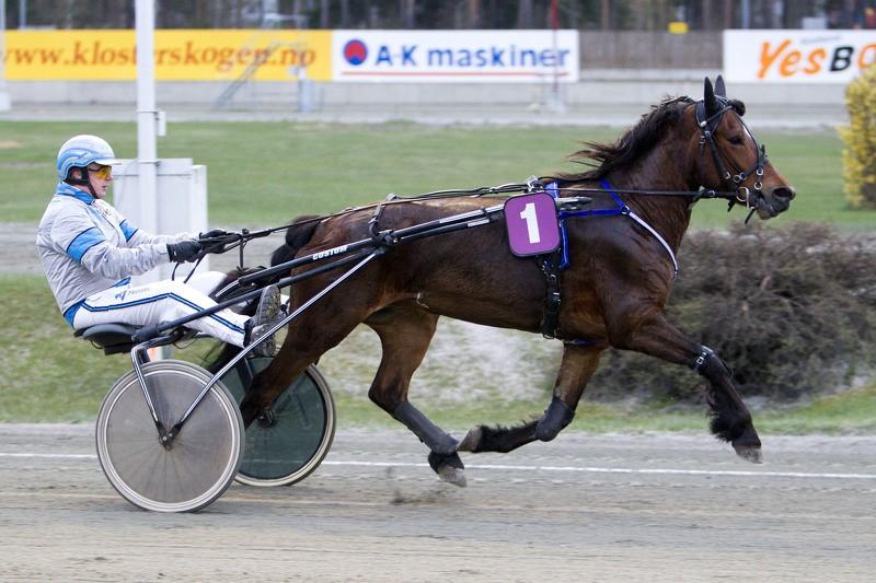 Vi kan gratulerer Therese Halvorsen med Lord Bexley som tok karrierens første seier på losterskogen Travbane under kuskematchen tidligere i år. med seieren i varmblods.