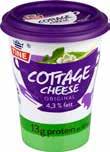 Cheese Original 4,3 % 400 g D-pak: 6. EPD-Nr: 4332169 Varenr.5447, Coopnr.6429302 TINE Cottage Cheese Original 4,3 % 250 g D-pak: 6.