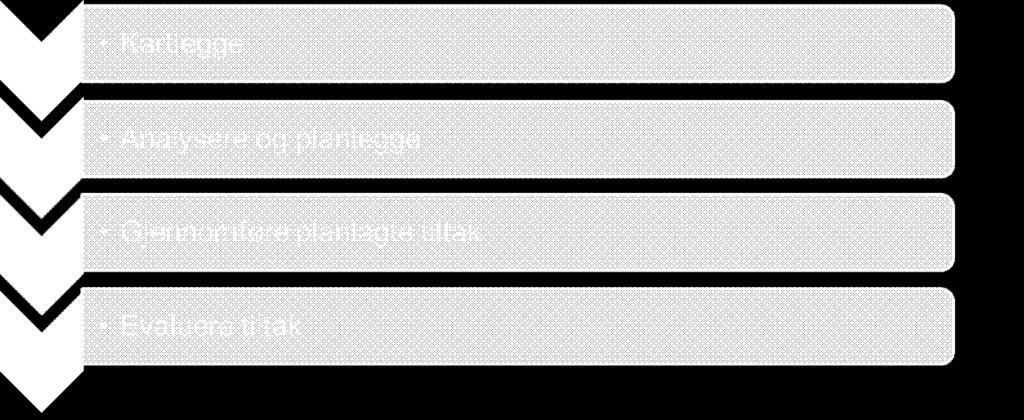 Kartlegge Alle prosjektets interessenter identifiseres Når interessentene er identifisert blir de beskrevet med hvorfor de oppleves som en interessent Hvilken