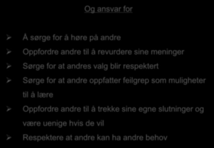 for at andre oppfatter feilgrep som muligheter til å lære Oppfordre andre til å