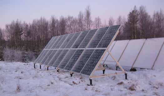 MMILJØ SOLENERGI til fem små Solcellene i landsbyen Kimovaara ble montert i januar 2016. Er solenergi lønnsomt i nordlige strøk?