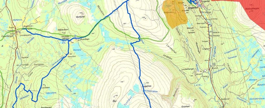 Friluftsliv Snøskuterløype nr.2 berører ingen viktige eller svært viktige friluftsområder.