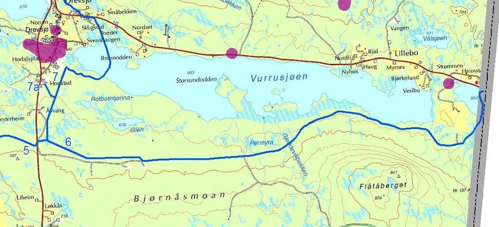 Kulturminner /miljø Det er ingen registrerte kulturminner nært opptil løype nr. 6. Reindrift Løype nr.