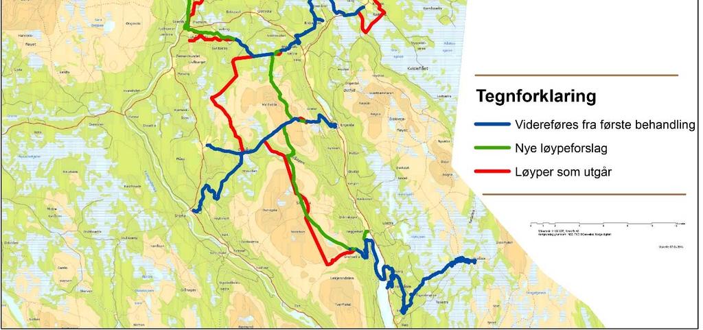 Det ble avgjort at man skulle gå igjennom løypekartene på nytt, for deretter å foreta en ny førstegangsbehandling og høring.