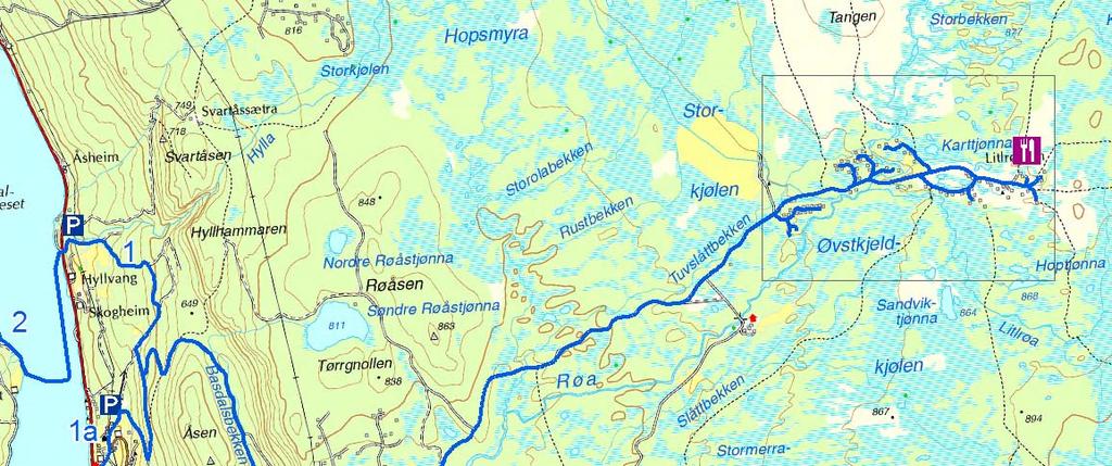 5. KONSEKVENSUTREDNING Løype nr. 1: Engeren Litlrøåsen Avstikker 1a: Hylleråsen og serveringssted «Anne på landet».