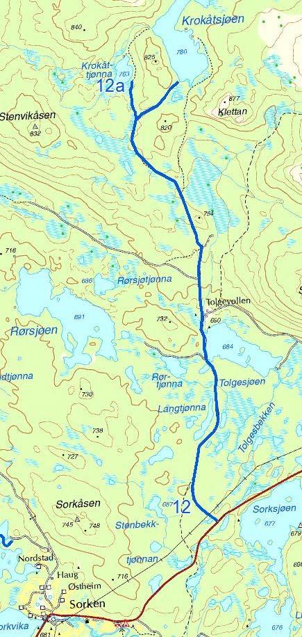 Løype nr. 12: Krokåtsjøen Avstikker 12a: Krokåttjønna Skuterløype nr.