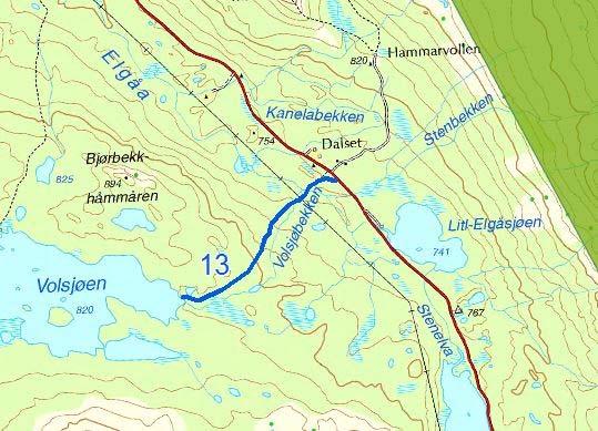 Femundmarka nasjonalpark ligger øst for løypa (1,5 km på det nærmeste punktet).