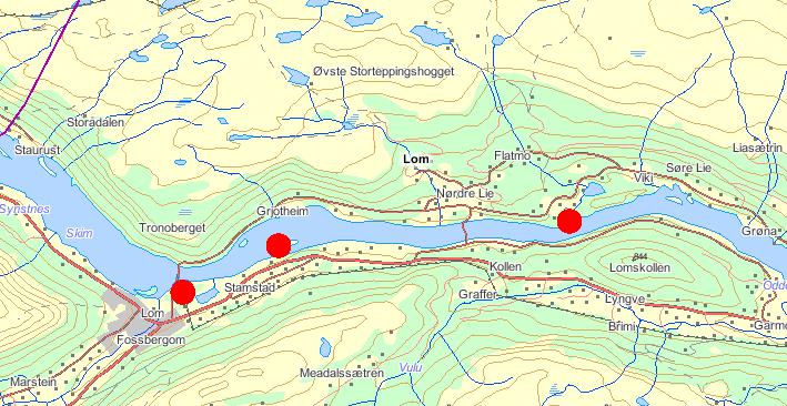 Lom Det ble gjort funn av elvesandjeger på tre lokaliteter Lom i 2011 (finner: Karl Johan Grimstad jf. mail fra Ola Hegge FM Oppland 18.07.11).