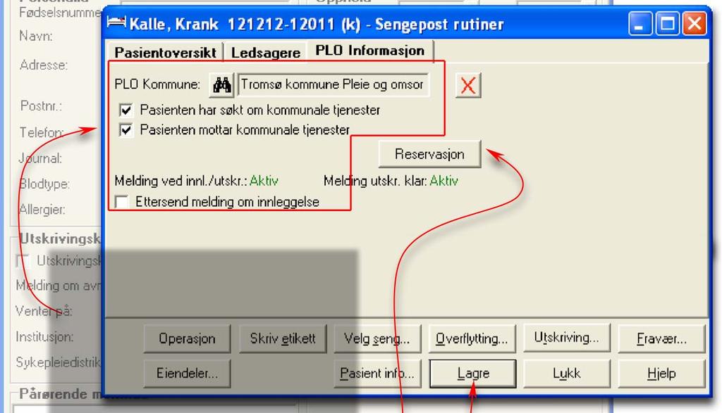 Velge adresse og PLO-kommune Før du kan sende meldinger må du: 1. ta rede på om pasienten mottar pleie- og omsorgstjenester fra kommunen 2.