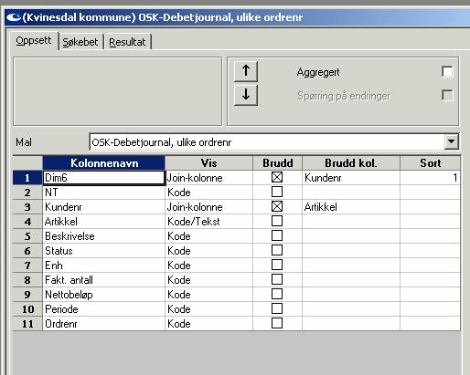 BRUKERVEILEDING FOR AGRESSO fakturering side 24 av 34 OSK-Debetjournal, ulike ordrenr Denne