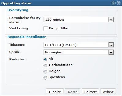 Bekreft til slutt dine valg. Waypoints Waypoint er soner som tegnes inn i kartbildet og som således vil sette grensene for varsling/alarm.