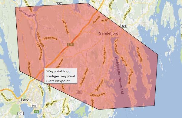 - Waypoint: Navngi ditt Waypoint. - Redigeringsmodus: Velg hvordan du senere ønsker å kunne redigere ditt Waypoint. - Farge: Du kan velge mellom ulike farger som skal markere ditt Waypoint.