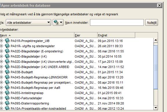 FORSKJELLIGE TYPER RAPPORTER PAUIB Brukertilkobling PAUIB R - D - S - B - A - Registerrapport Detaljrapport