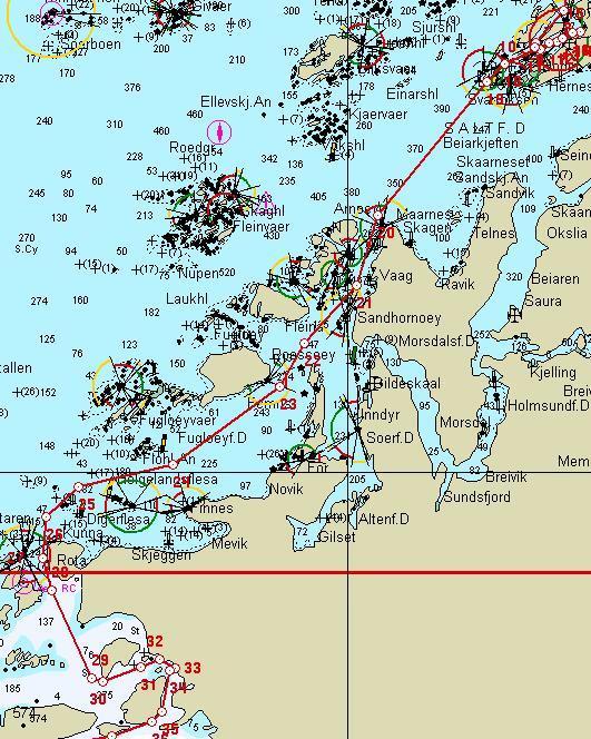 Bodø - Ørnes Dette er strekningen for å sove på sydgående.