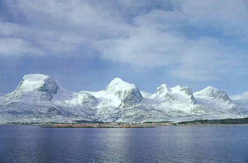 Fjelltoppene er formet av