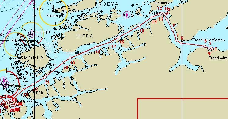 Trondheim - Kristiansund Det er nå 6 ½ time til Kristiansund, og