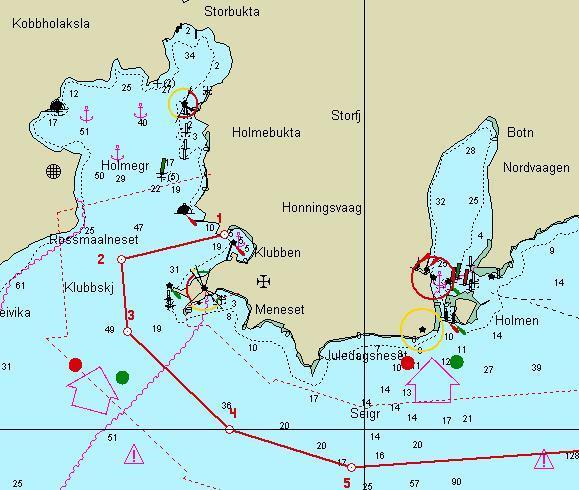 Honningsvåg S: 05.30-05.45 N: 11.15-14.45 Honningsvåg er utgangspunktet for turene til Nordkapp.