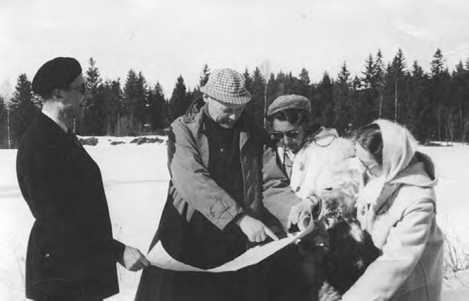 Befaring på baneområdet sent på 1950- tallet.