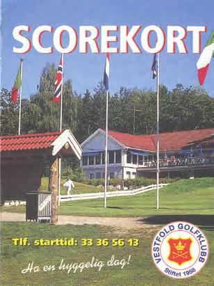 Dette bildet av klubbhuset er før veranda-utvidelsen Fra årsberetningen: Golfklubbens regnskap for 1998 er også i år meget positivt.