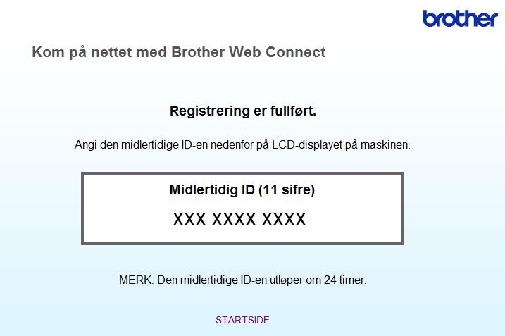 Innledning d Følg instruksjonene på skjermen og be om tilgang. Den midlertidige ID-en vises når du er ferdig.