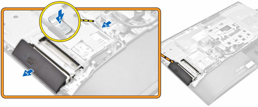 Installere harddiskenheten 1. Juster harddisken til hakkene er tilpasset og harddisken er festet i braketten. 2.