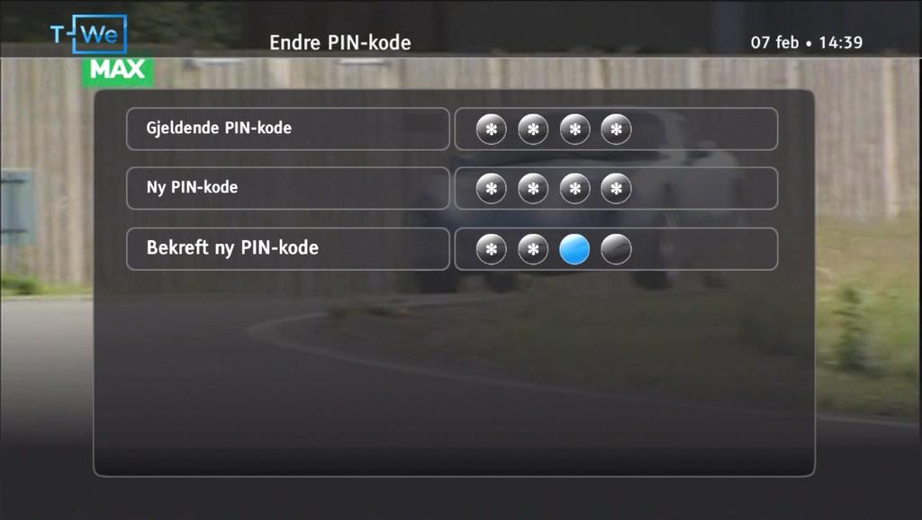 Foreldrekontroll Endre PIN-kode Aldersgrense Kanallås Dekoderlås Endre PIN-kode Med Aldersgrense kan du hindre at barna dine ser på programmer og filmer de er for unge til å se på.