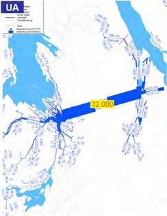 Kap1 - Partielle vurderinger Figur 1.1 Illustrasjon. "Selected-links"-analyse for Arnatunnel til Nygårdstangen i 24- situasjon (K4).