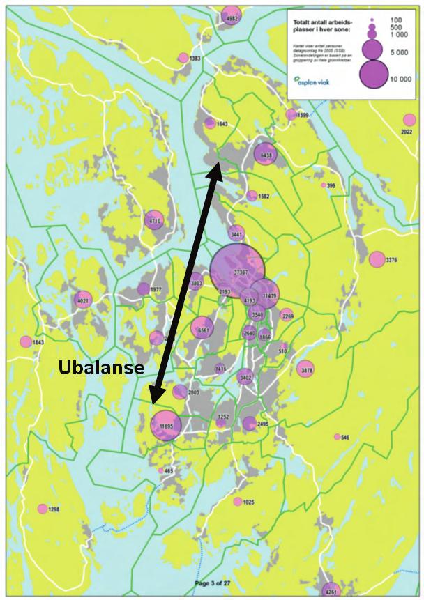 Kap2 - Situasjon og utfordringer Dette bildet bekreftes gjennom en ny førundersøkelse som er gjort om interne pendlingsstrømmer og reisevaner ifb. med bybanen (TØI [15b], tabell 1 og 2).