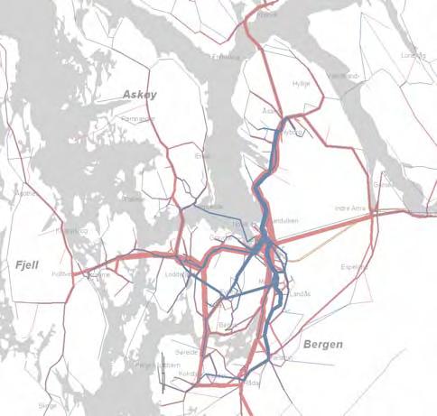 Samtidig gis bedre tilgjengelighet til Bergen for omegnskommunene med nye regionale vegsamband i vest, nord og øst. K4 har med Arnatunnelen til Nygårdstangen (se kap. 1.