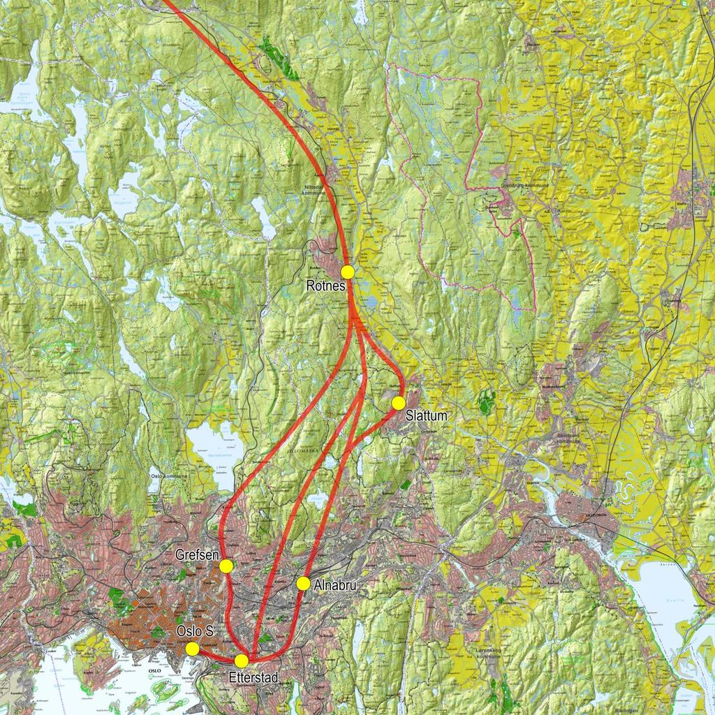 Det førstnevnte alternativet i Gjøvikbanens trasé er heller ingen god løsning.