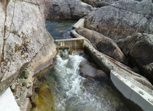 Fotlandsfossen i Bjerkreimsvassdraget.