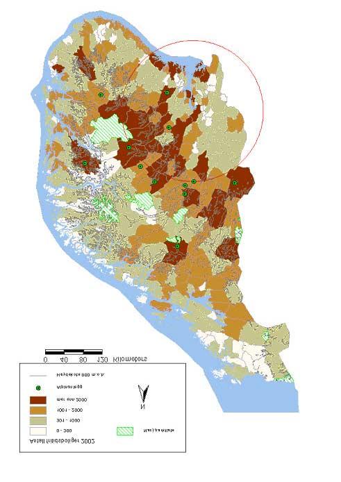 Antall fritidsboliger i 2002 fordelt på kommuner. Sør-Norge og Trøndelag I siste 30-årsperiode er det registrert flere fritidsboliger i kommuner med kystlinje enn i kommuner uten.