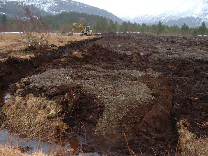 Røynsler frå praksis Gjer myr om til fastmark Tekst og foto: Ivar Bakken, Landbruk Nordvest Gunnar Aaram, Ålvundeid i Sunndal, Møre og Romsdal, har drenert ca 250 daa med flat og tett myr.