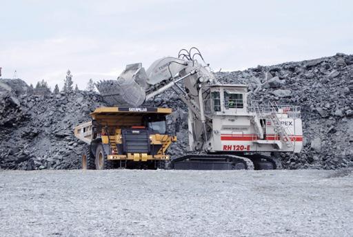 17.15 Figure 6 SVG RH120 Shovel and 777 Dump truck working at Kjellmannsåsen.