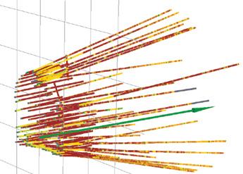 7.9 Figur 10 - Grafisk visning av resultat fra MWD logg AUTOMATISERING Det har i mange år vært standard i nordiske tunnelprosjekter med datastyrte tunnelrigger der man borer etter et forhåndsdefinert
