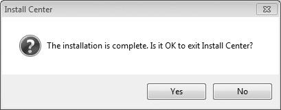 4 Forlat installasjonsprogrammet. Klikk på Yes (Ja) (Windows) eller OK (Mac OS) når installasjonen er fullført.