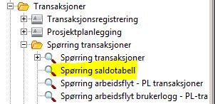 2.2.2 Spørring saldotabell Denne spørringen kan også gjøres Økonomi