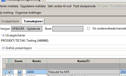 2.3 Endring av rader Det er mulig å slette, kopiere og endre rader direkte i Planlegger. Dette gjelder både under registrering og til korrigering av allerede registrerte transaksjoner. 2.3.1 Slette rad Slette rad Benyttes til å slette rader.