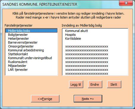 Eksempel fra en kommune.