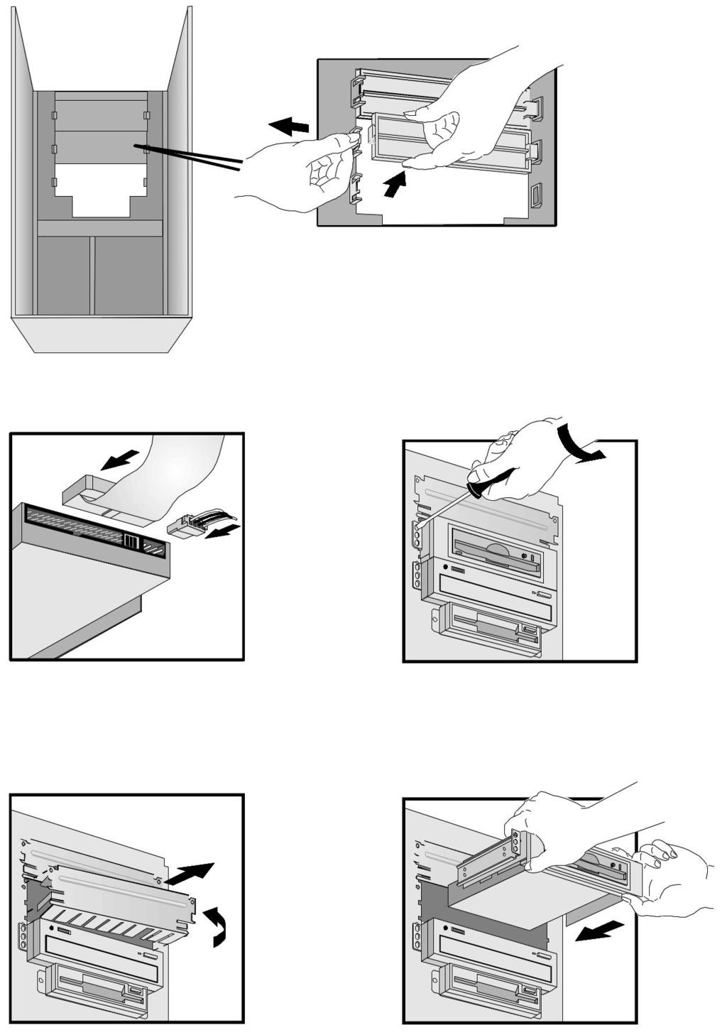 2 Installere tilleggsutstyr Installere masselagerenheter Installere en stasjon: Trinn 3: Fjern metallplaten.