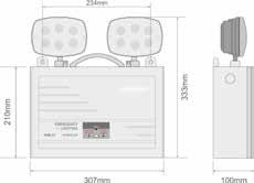 AgoraLED, IP42 AgoraLED er en anvendelig antipanikk lyskaster med 2x6W LED.