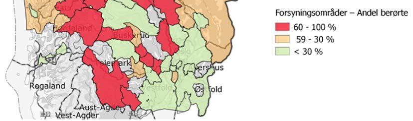 gi 120 feil i Nødnett med en annen tetthetsfordeling enn de feil som oppsto i kraftnettet.