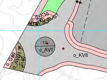 PLANBESKRIVELSE 36 Kjørevei og kryssløsning på o_kv8 Figur 27 Veigeometri av kryss ved o_kv8.